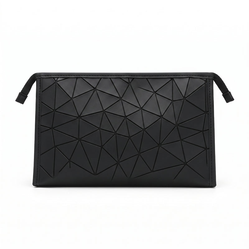 Black PU Makeup Bag | Large Capacity Cosmetic Organizer